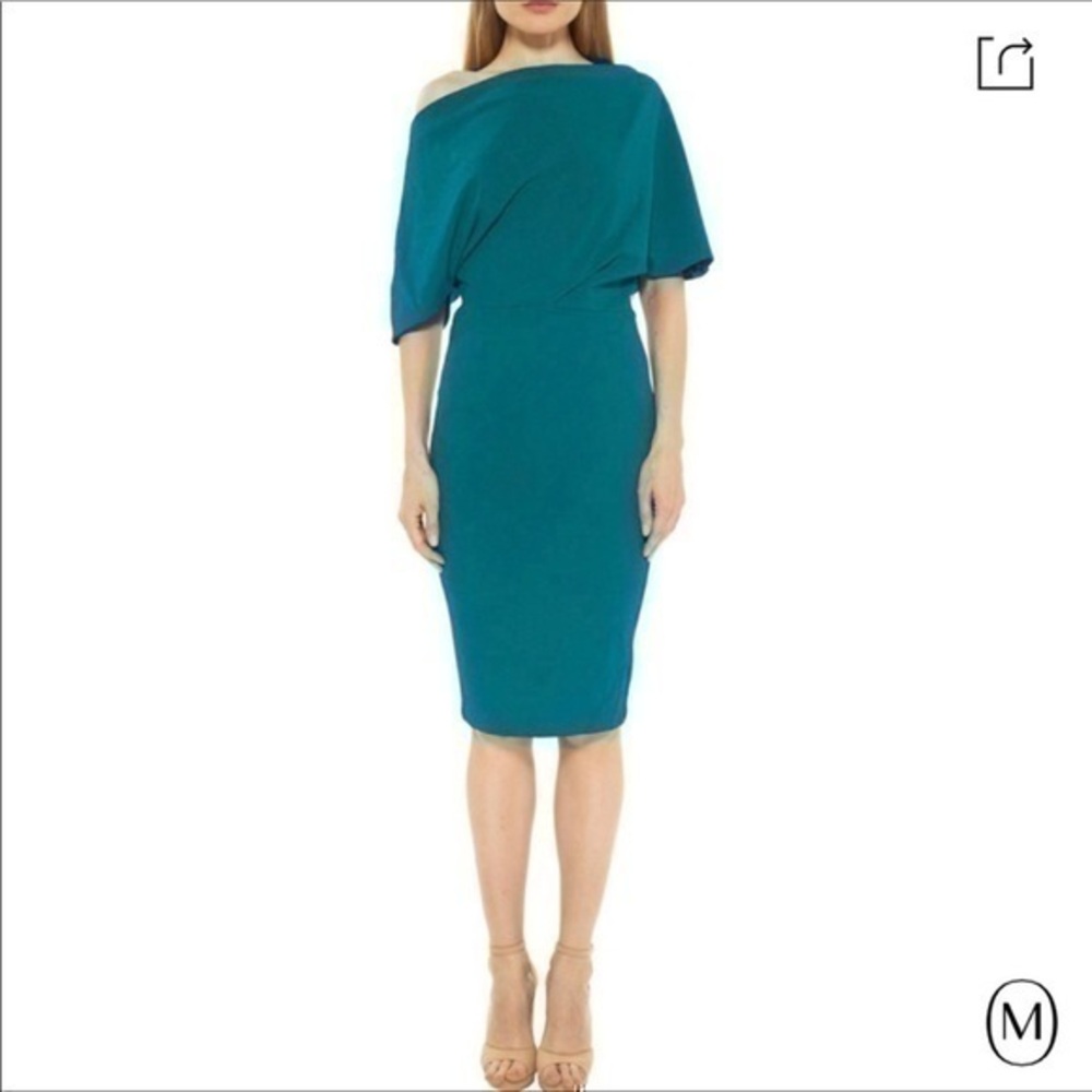 NWT Alexia Admor Draped One Shoulder Sheath Dress